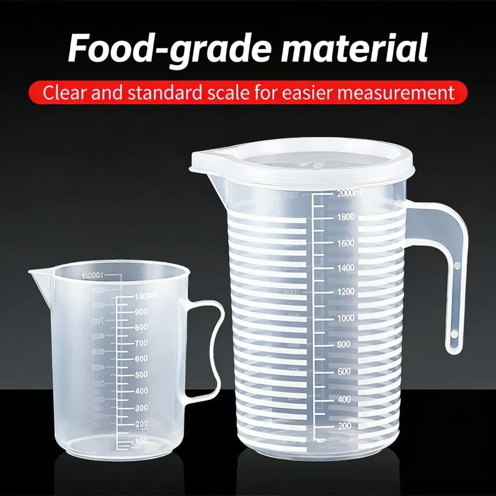 Kuchynská plastová odmerka so stupnicou, 100–5000 ml