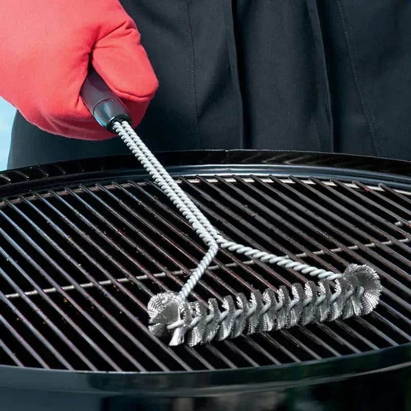 Nerezová drôtená kefa na čistenie grilu a roštov