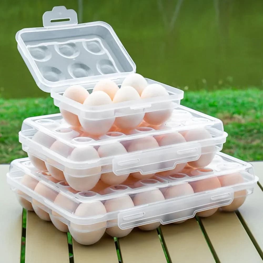 Plastový organizér a box na vajíčka s vekom do chladničky