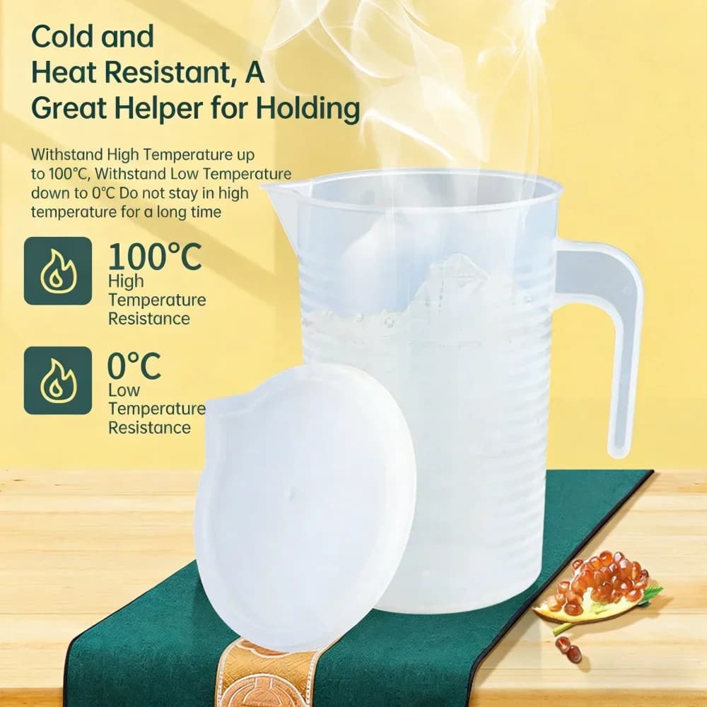 Kuchynská plastová odmerka so stupnicou, 100–5000 ml