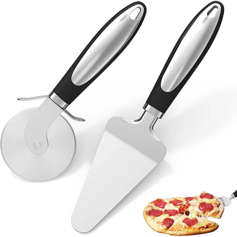 Nerezové krájacie koliesko na pizzu a cesto