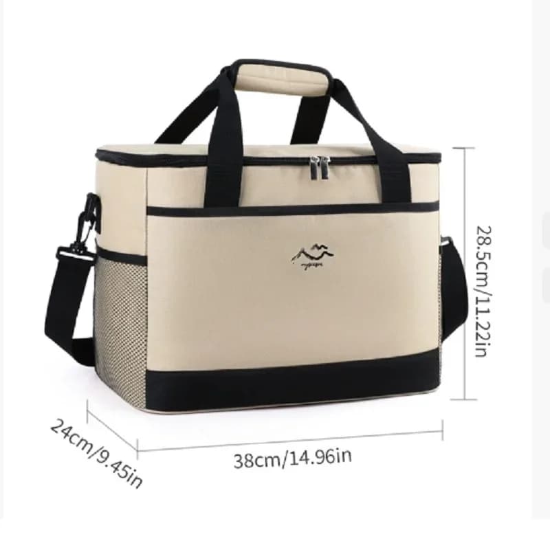 Veľkokapacitná termotaška na obed a piknik, crossbody chladiaca taška