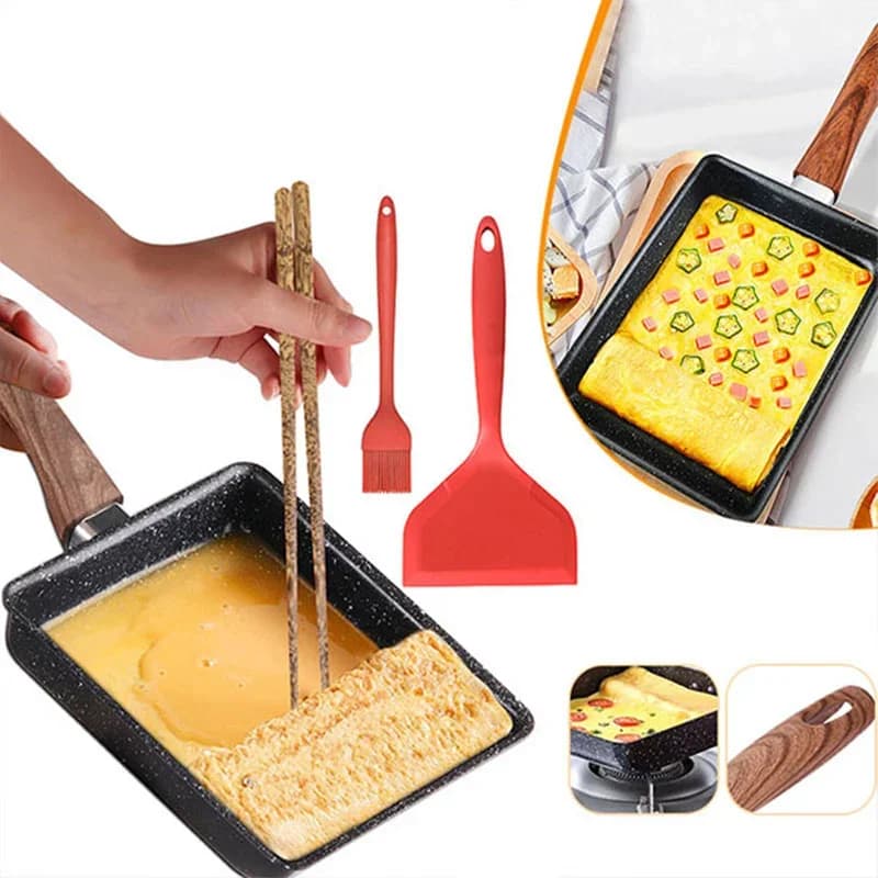 Japonská panvica Tamagoyaki na omelety, nepriľnavá