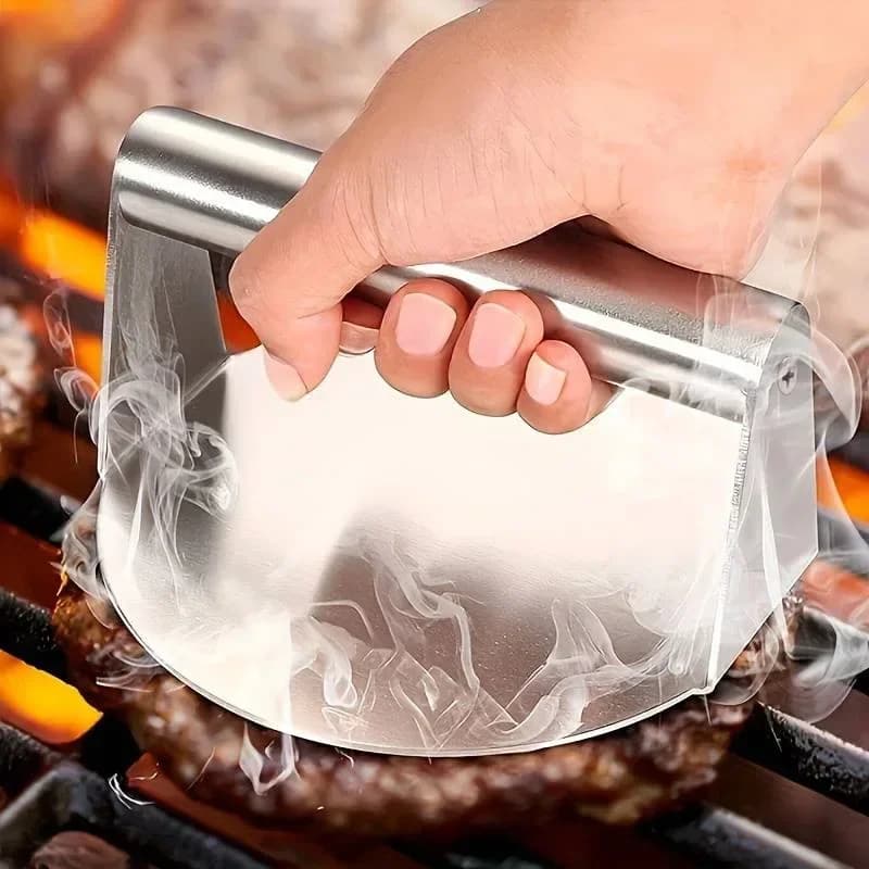 Nerezový lis na smash burgery | Nepriľnavá forma na hamburgery a grilovanie