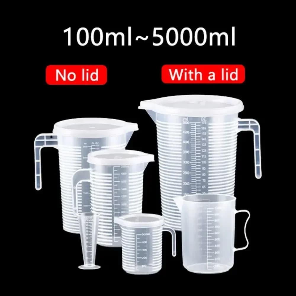 Kuchynská plastová odmerka so stupnicou, 100–5000 ml