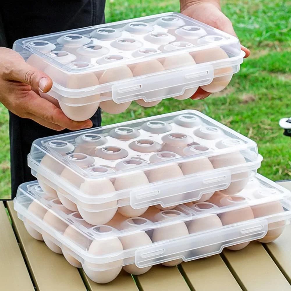 Plastový organizér a box na vajíčka s vekom do chladničky