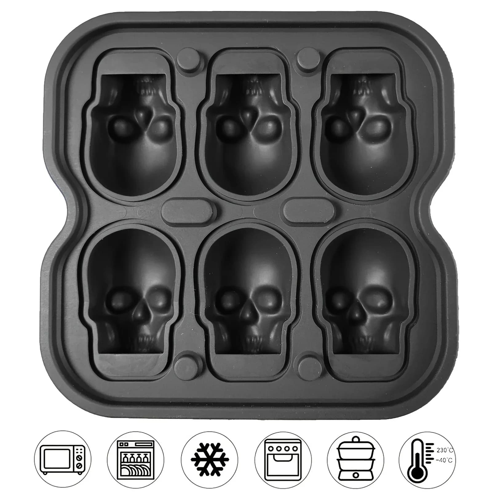 Silikónová 3D forma na ľad v tvare lebky