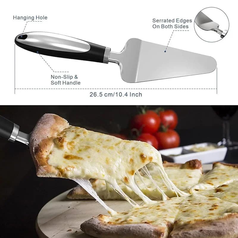Nerezové krájacie koliesko na pizzu a cesto