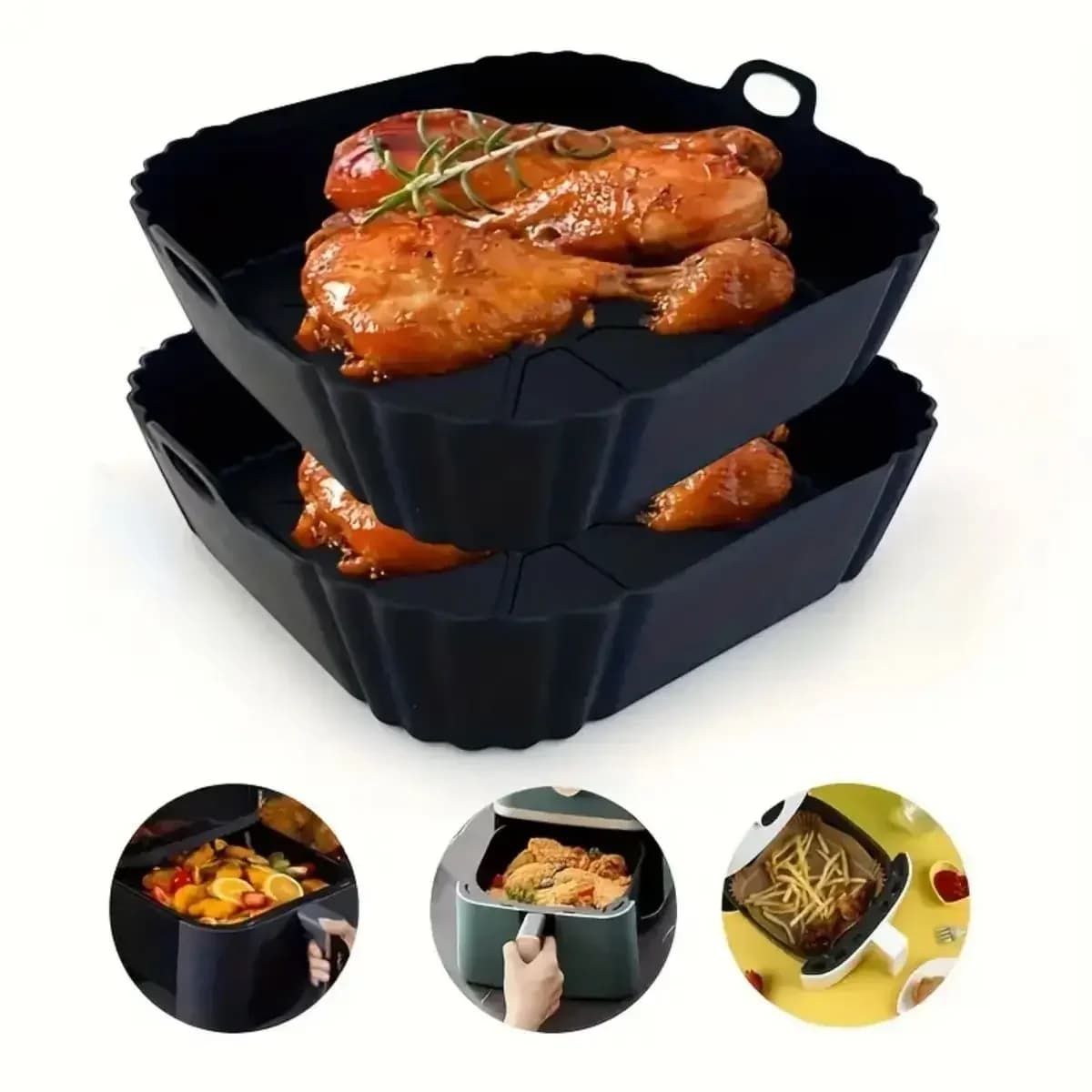 Znovupoužiteľná silikónová forma do teplovzdušnej fritézy